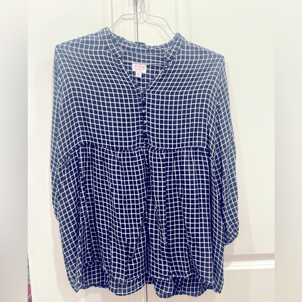 Soft Black Plaid Top